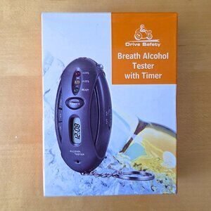 Breath Alcohol Tester with Timer Drive Safely NEW in Box May need a new battery